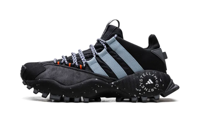 More Adidas Shoes Seeulater WMNS 'Stella McCartney - Core Black Utility Grey Hi-Res Blue'